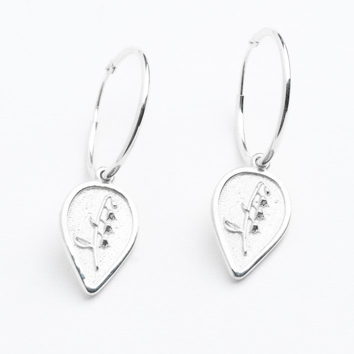 Sterling Silver Detachable Dangle Earrings • Birth Flowers
