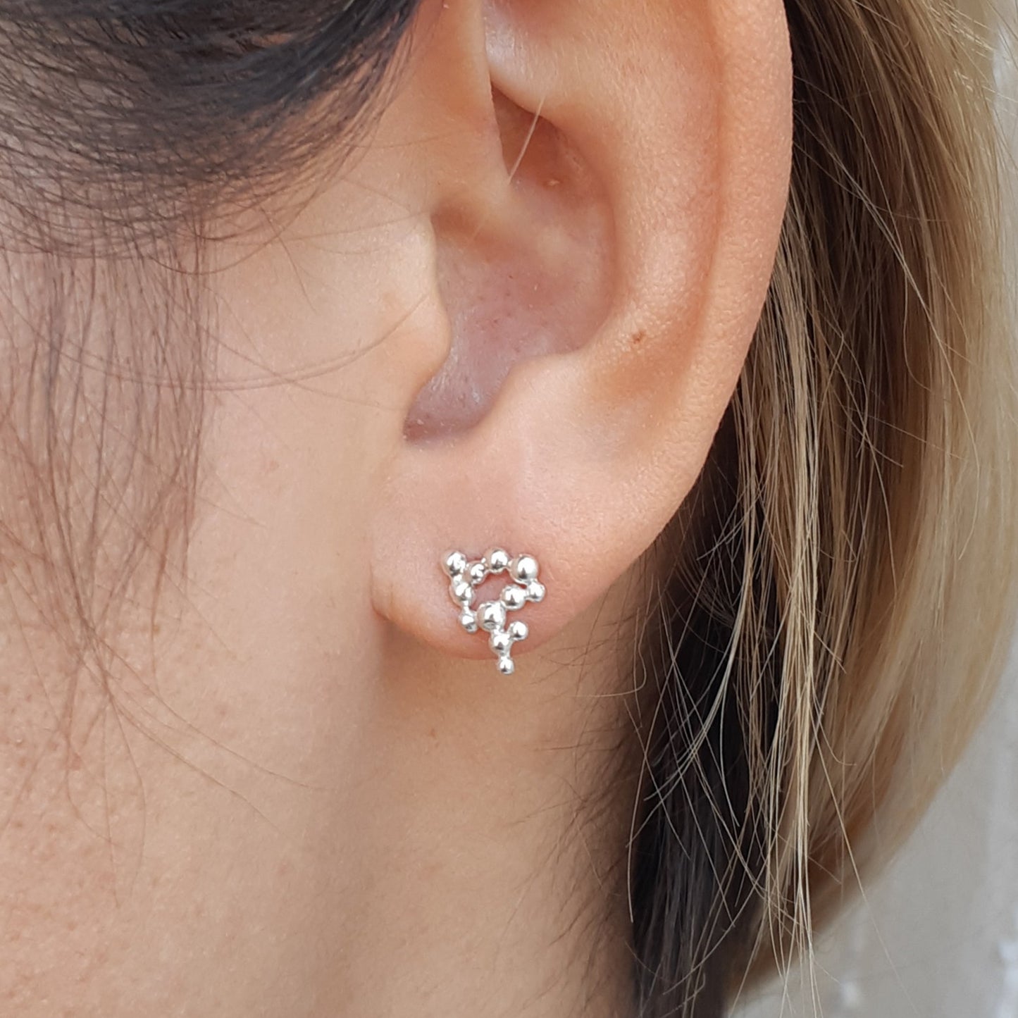 Star-Inspired Asymmetrical Sterling Silver Earrings • Clust