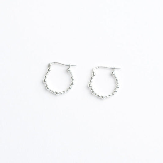 Australe • Créoles en argent sterling avec granules inégales