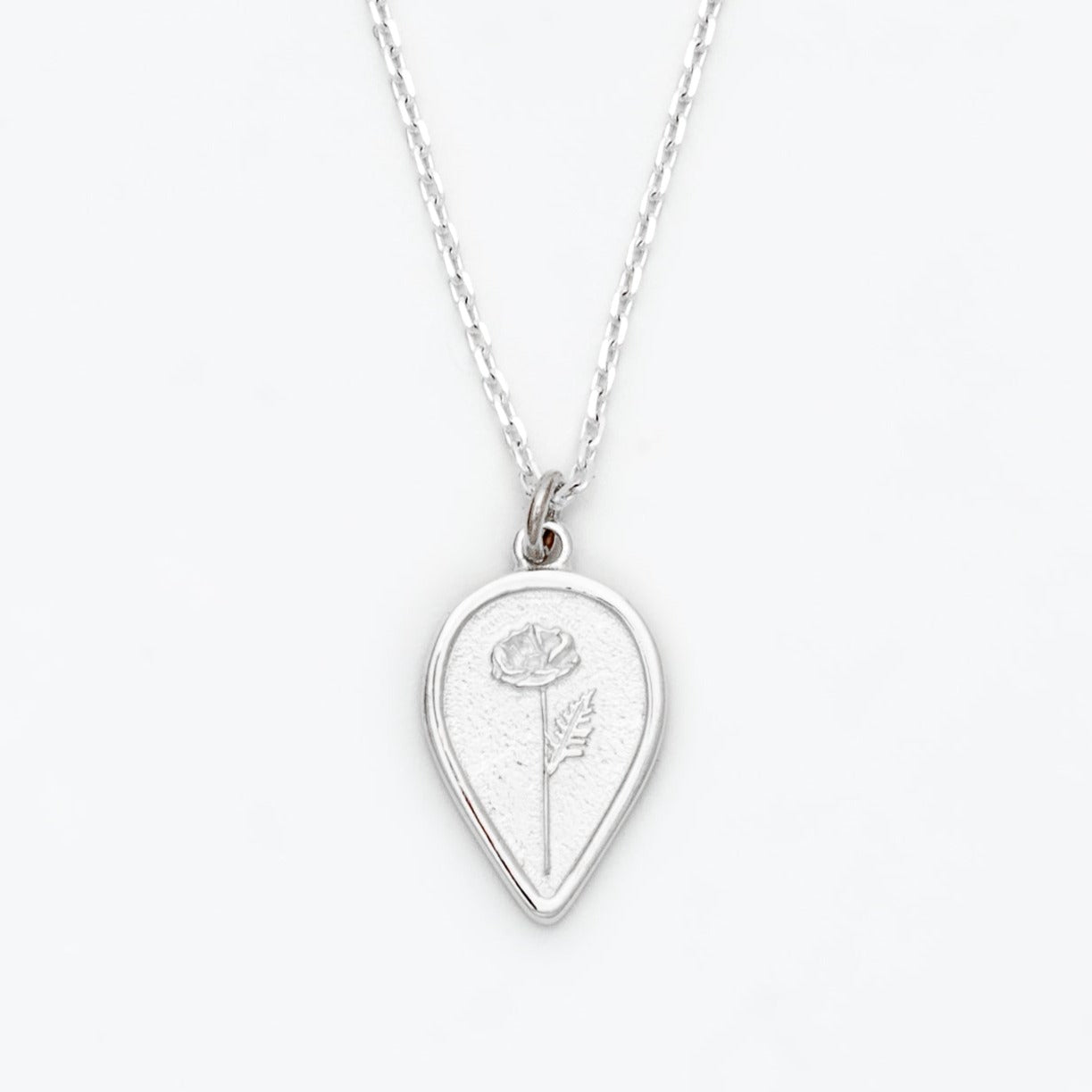 Sterling Silver Birth Flower Necklace