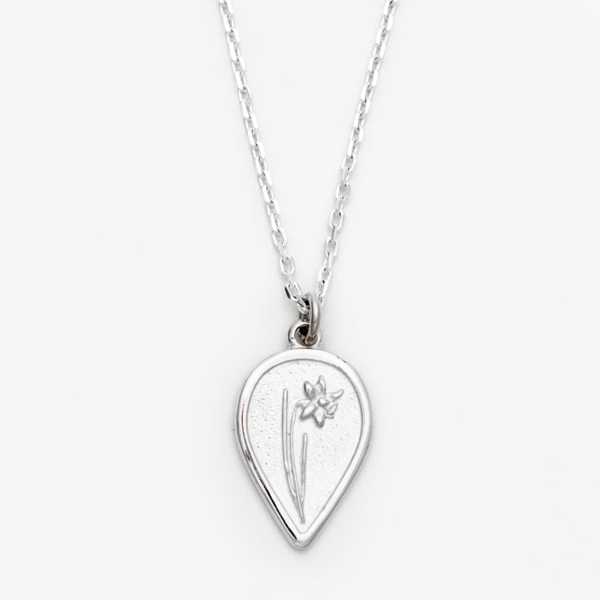 Sterling Silver Birth Flower Necklace