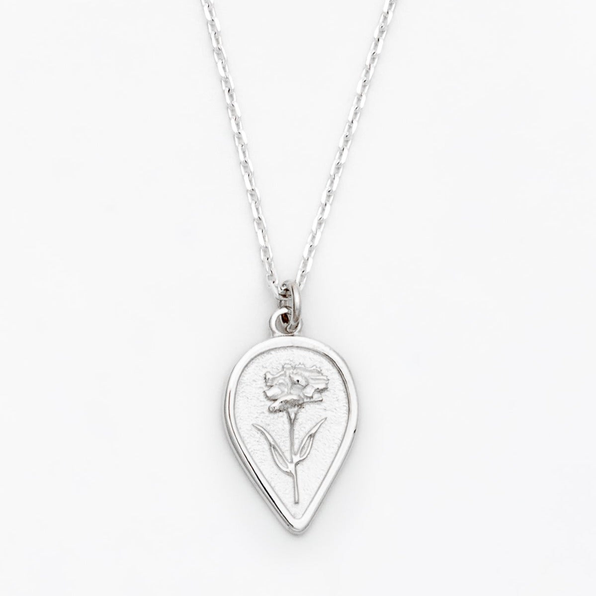 Sterling Silver Birth Flower Necklace