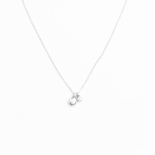 Collier en argent sterling récupéré avec deux pendentifs granules, chaîne ajustable 3 tailles.