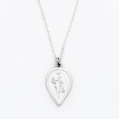 Sterling Silver Birth Flower Necklace