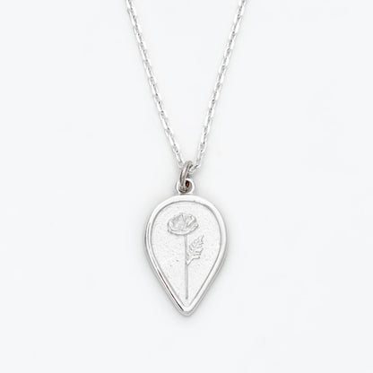 Collier Fleur de naissance en argent sterling