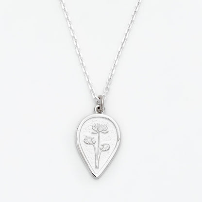 Collier Fleur de naissance en argent sterling