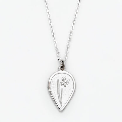 Collier Fleur de naissance en argent sterling