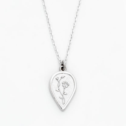 Collier Fleur de naissance en argent sterling