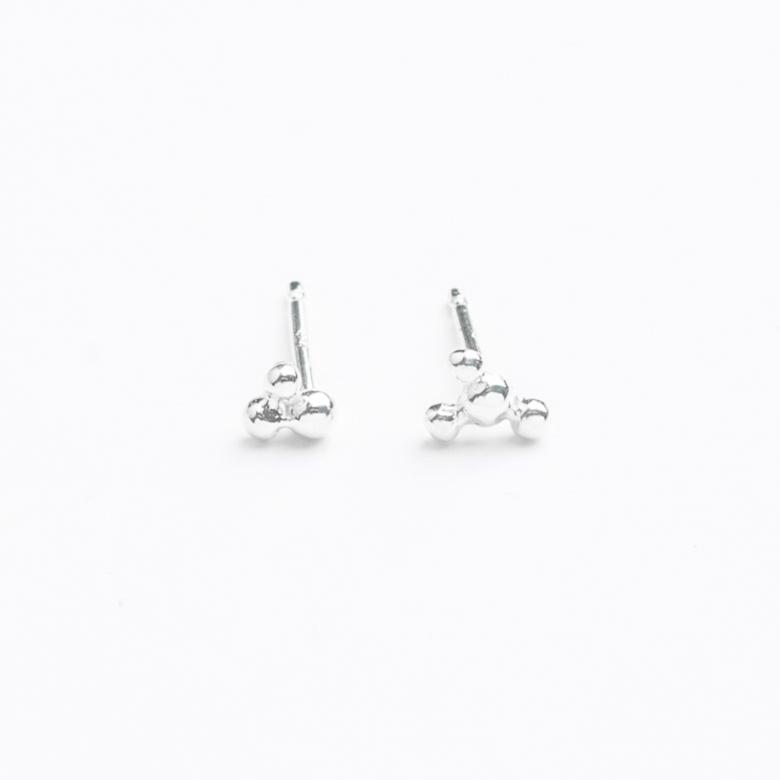 Star-Inspired Asymmetrical Sterling Silver Earrings • Clust